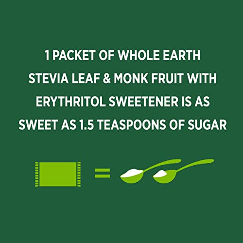 Whole Earth Sweetener Co. Nature Sweet Stevia & Monk Fruit Sweetener, Sugar Substitute, Natural Sweetener, 80 Count
| W