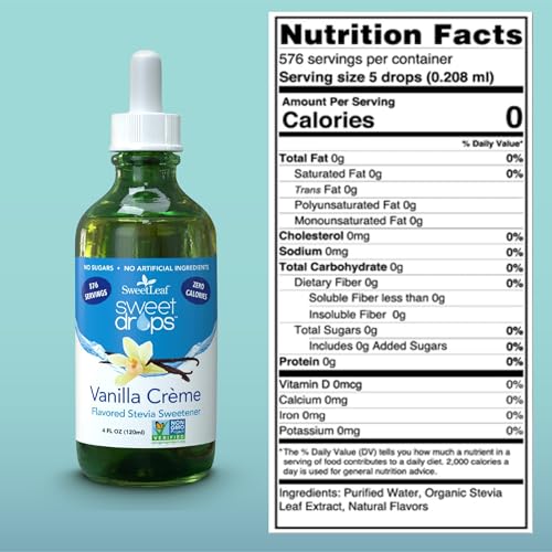 SweetLeaf Sweet Drops - Stevia Liquid Sweetener, Zero Calorie, Keto Friendly, Sugar Alternative - Vanilla Creme, 2 Fl Oz