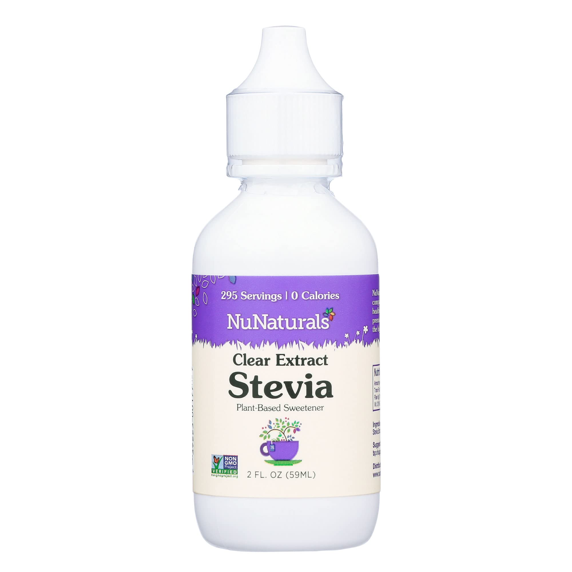 NuNaturals Clear Extract Stevia, Plant-Based Sweetener for Diabetics, Plastic Bottle, 2 oz
| NuNaturals Clear Extract S