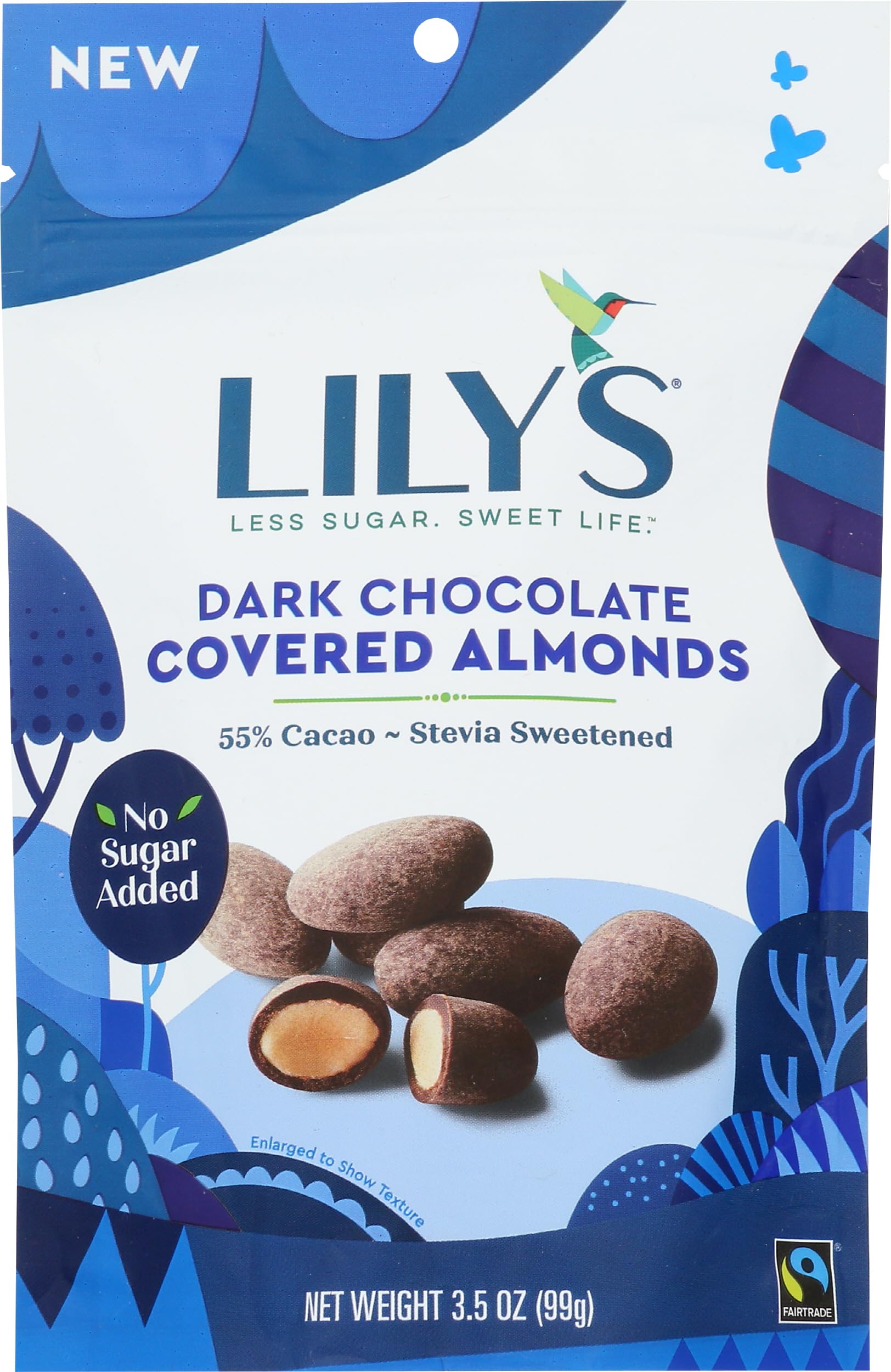 Lily's Sweets Dark Chocolate Covered Almonds for Health-Conscious Consumers - Fair Trade Certified
| Lily's Sweets Dark